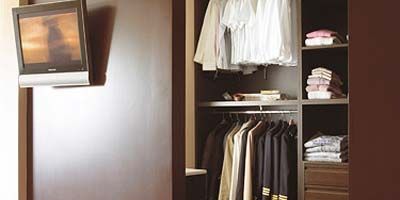 Room, Property, Textile, Closet, Clothes hanger, Interior design, Shelf, Linens, Shelving, Grey, 