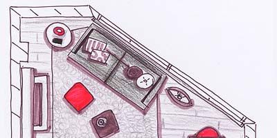 Red, Line, House, Artwork, Parallel, Illustration, Rectangle, Drawing, Painting, Sketch, 