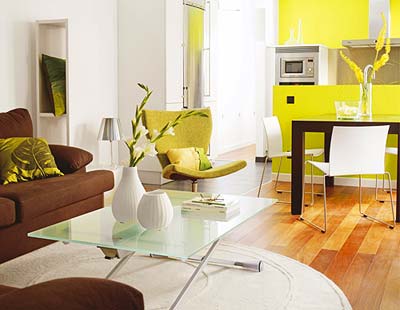 Green, Room, Wood, Interior design, Yellow, Floor, Flooring, Property, Living room, Furniture, 