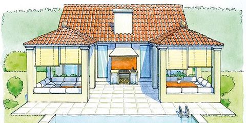 Property, Roof, House, Line, Real estate, Home, Parallel, Plan, Illustration, Schematic, 