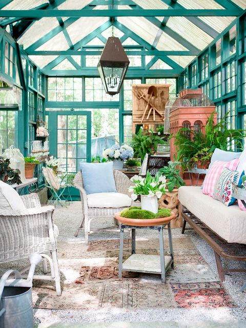 Living room, Green, Room, Home, Furniture, Interior design, Property, Turquoise, Building, Patio, 