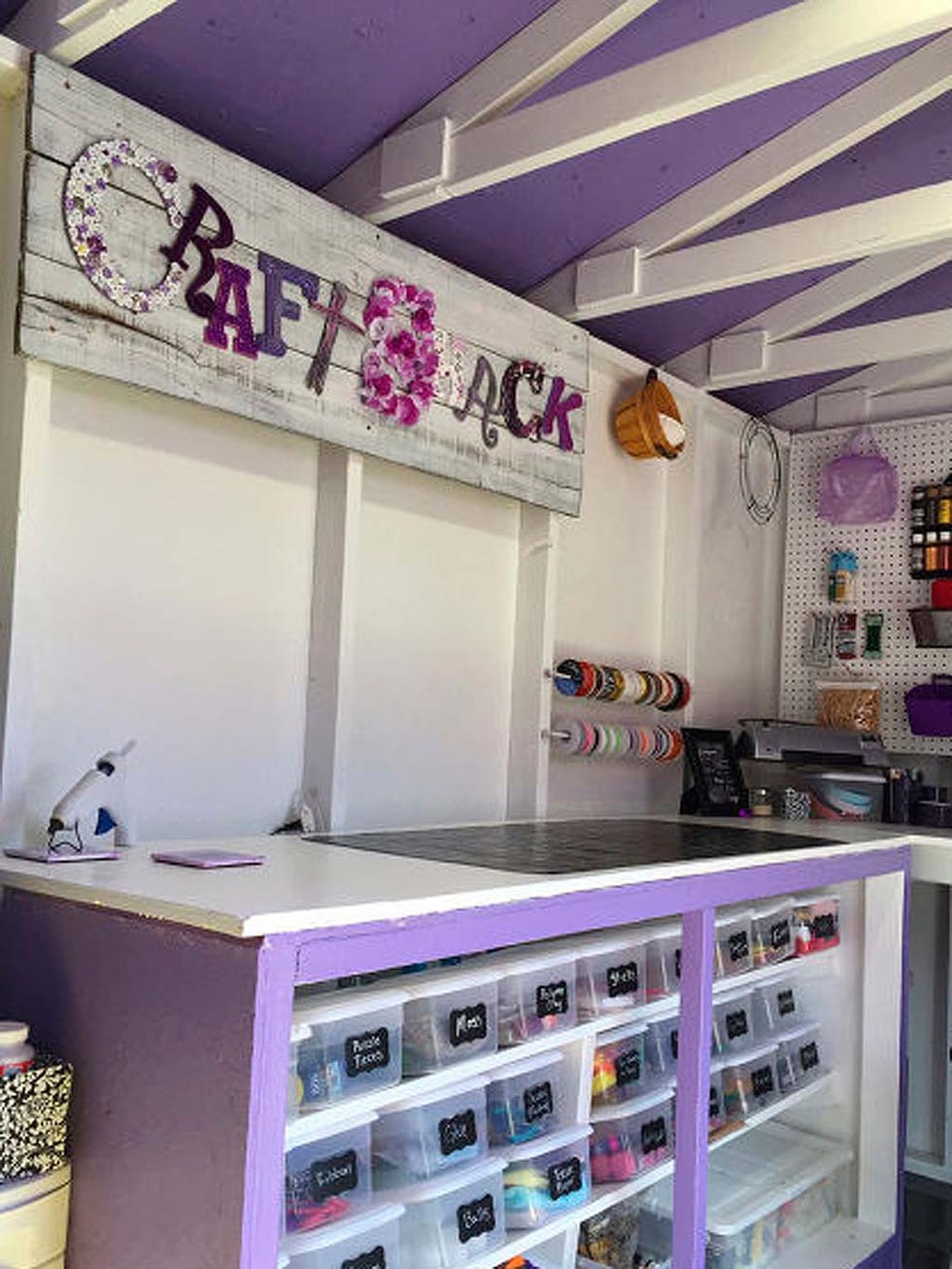 Purple, Interior design, Violet, Ceiling, Lavender, Magenta, Shelving, Light fixture, Decoration, Shelf, 