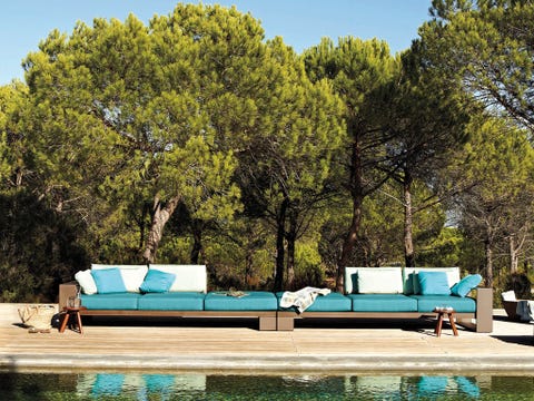 Teal, Aqua, Turquoise, Outdoor furniture, Couch, Azure, Shade, Swimming pool, studio couch, Outdoor sofa, 