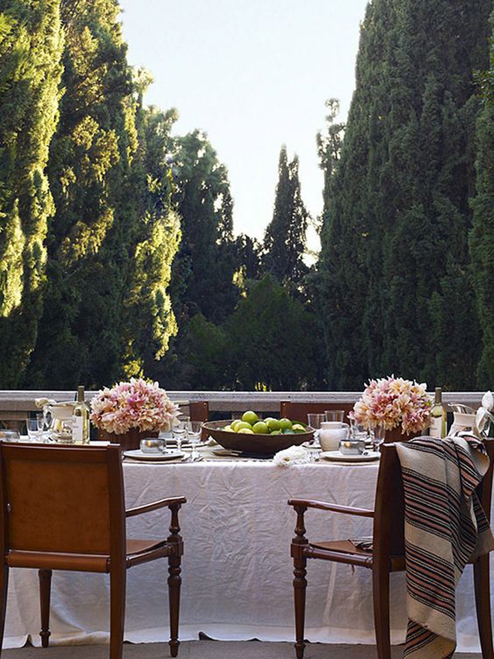 Furniture, Table, Property, Room, Outdoor table, Chair, Interior design, Patio, Garden, Tablecloth, 