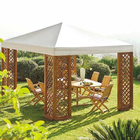 Plant, Outdoor furniture, Furniture, Outdoor table, Chair, Garden, Shade, Rectangle, Armrest, Patio, 