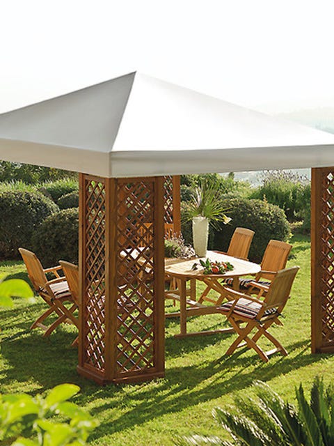 Wood, Plant, Hardwood, Shade, Garden, Outdoor furniture, Wood stain, Outdoor table, Rectangle, Armrest, 