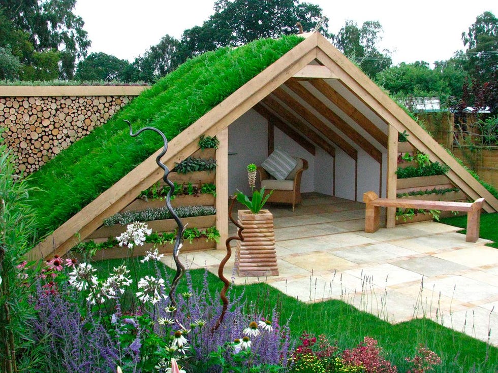 Log cabin, Shed, House, Building, Grass, Yard, Garden buildings, Backyard, Cottage, Wood, 