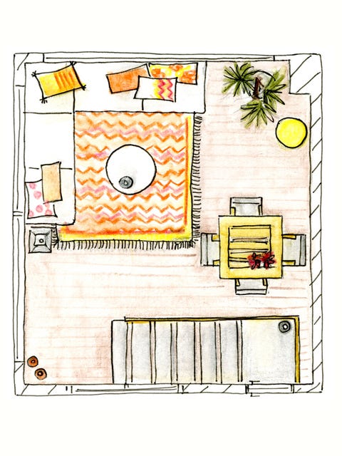 Yellow, Line, Parallel, Rectangle, Artwork, Illustration, Peach, Painting, Drawing, Plan, 