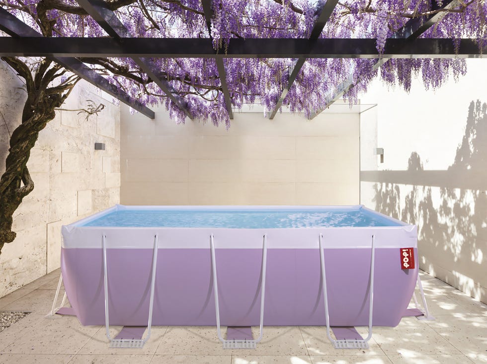 Purple, Violet, Lilac, Wall, Table, Furniture, Architecture, Room, Interior design, Material property, 