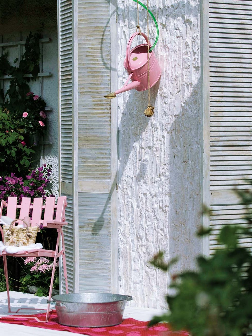 Pink, Bird feeder, Flowerpot, Window, Plant, Flower, Interior design, Glass, House, Magenta, 