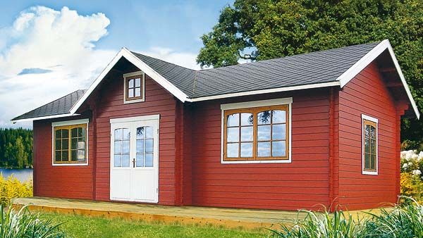 Casa para perro, de madera con puerta y ventana, de techo rojo y con  identificación e…