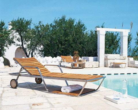 Outdoor furniture, Swimming pool, Sunlounger, Comfort, Composite material, Rectangle, Shade, Armrest, Chaise longue, Patio, 