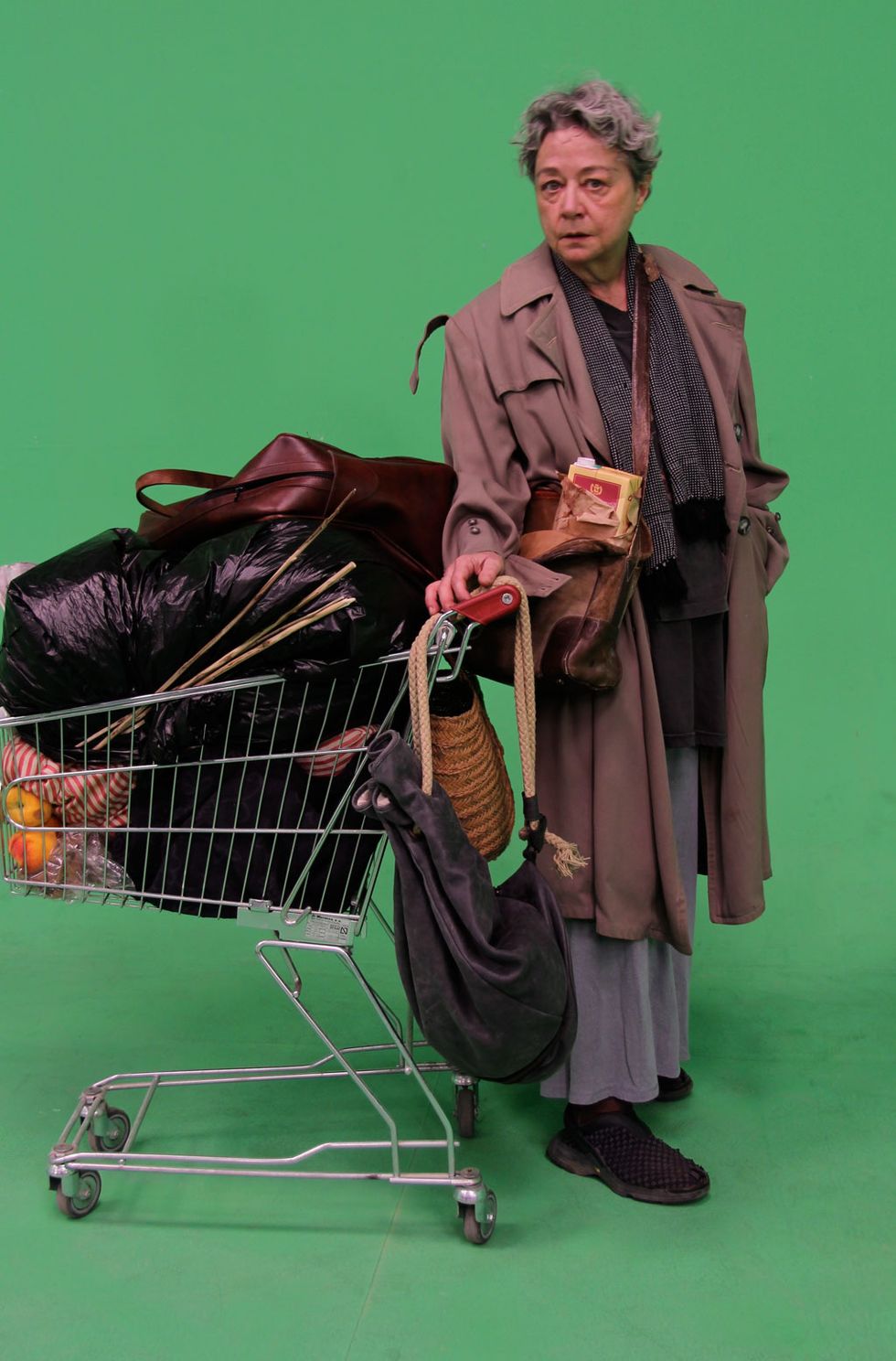 Bag, Shopping cart, Cart, Luggage and bags, Handbag, Scarf, Vintage clothing, Basket, Shoulder bag, 