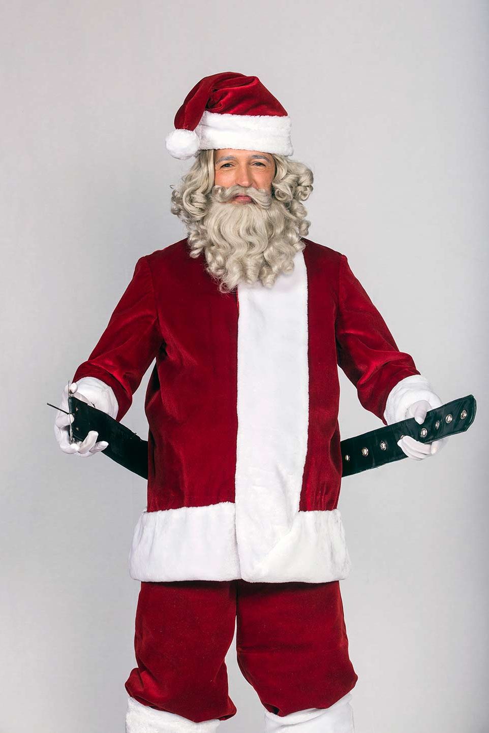 Santa claus, Red, Facial hair, Beard, Fictional character, Christmas, Costume, Sleeve, Winter, 