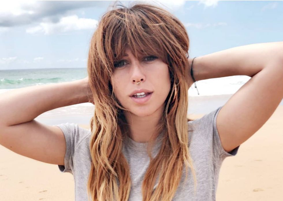 Hair, Hairstyle, Face, Blond, Layered hair, Surfer hair, Beauty, Long hair, Hair coloring, Bangs, 