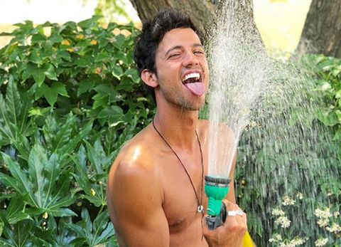Barechested, Water, Chest hair, Plant, Happy, Smile, 