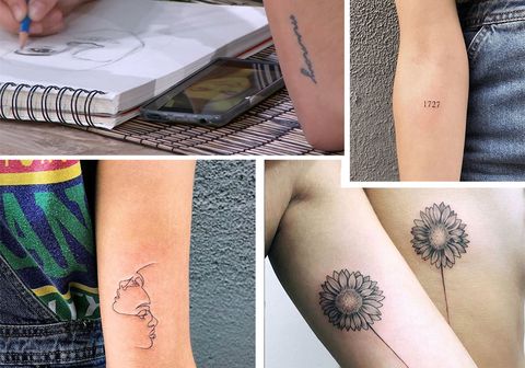 Tattoo, Temporary tattoo, Arm, Skin, Joint, Hand, Finger, Leg, Plant, Wrist, 