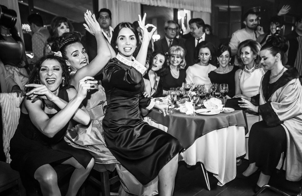 Photograph, Event, Friendship, Party, Fun, Monochrome, Black-and-white, Photography, Rehearsal dinner, Crowd, 