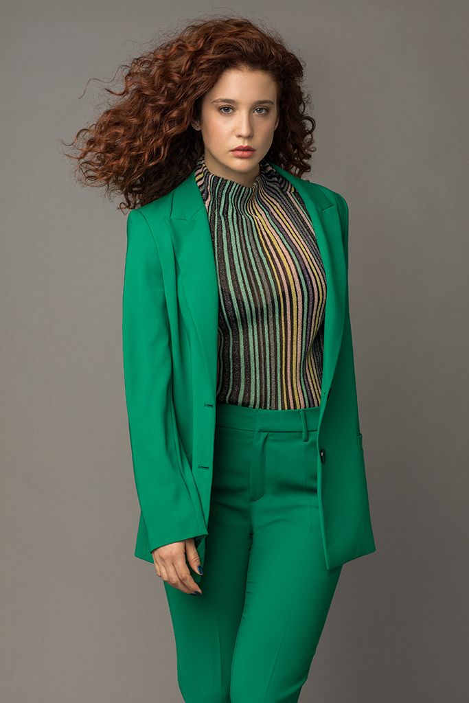 Clothing, Fashion model, Green, Blue, Cobalt blue, Outerwear, Fashion, Teal, Electric blue, Turquoise, 