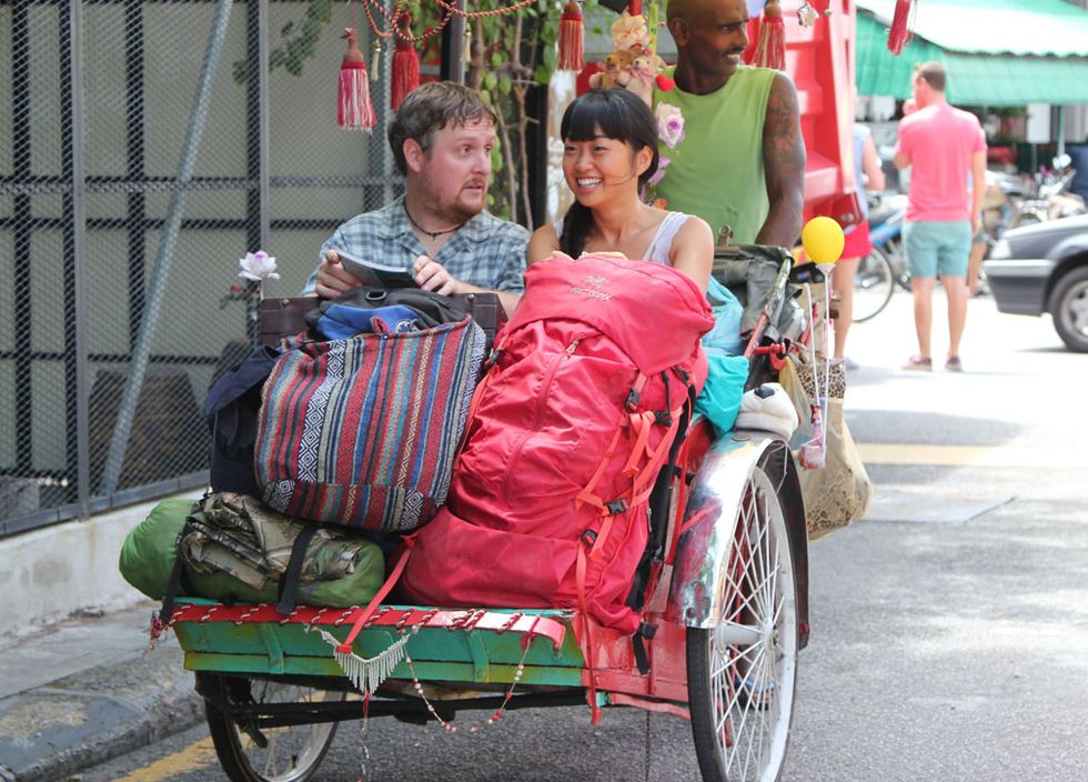 Mode of transport, Vehicle, People, Rickshaw, Transport, Motor vehicle, Cart, Tricycle, Street, Smile, 