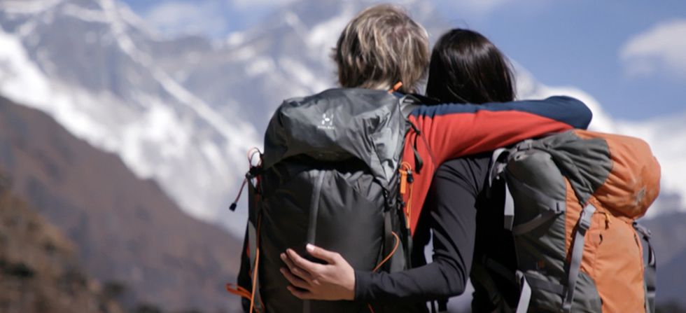 Backpacking, Backpack, Adventure, Hiking equipment, Mountaineering, Hiking, Jacket, Travel, Recreation, Mountaineer, 