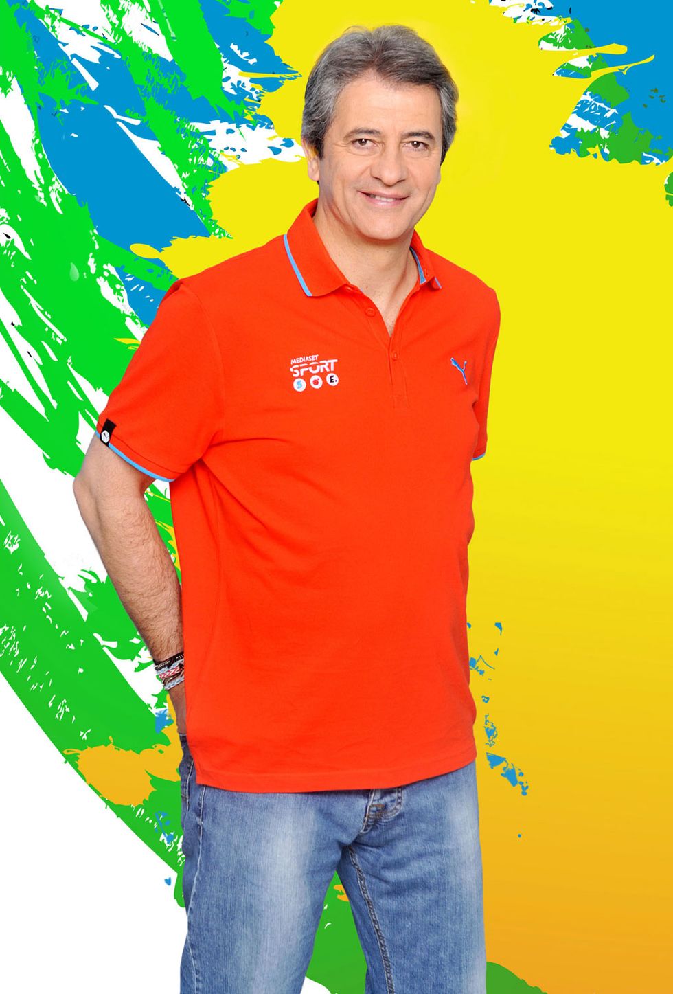 Blue, Green, Yellow, Sleeve, Jeans, Denim, Standing, Collar, Red, Colorfulness, 