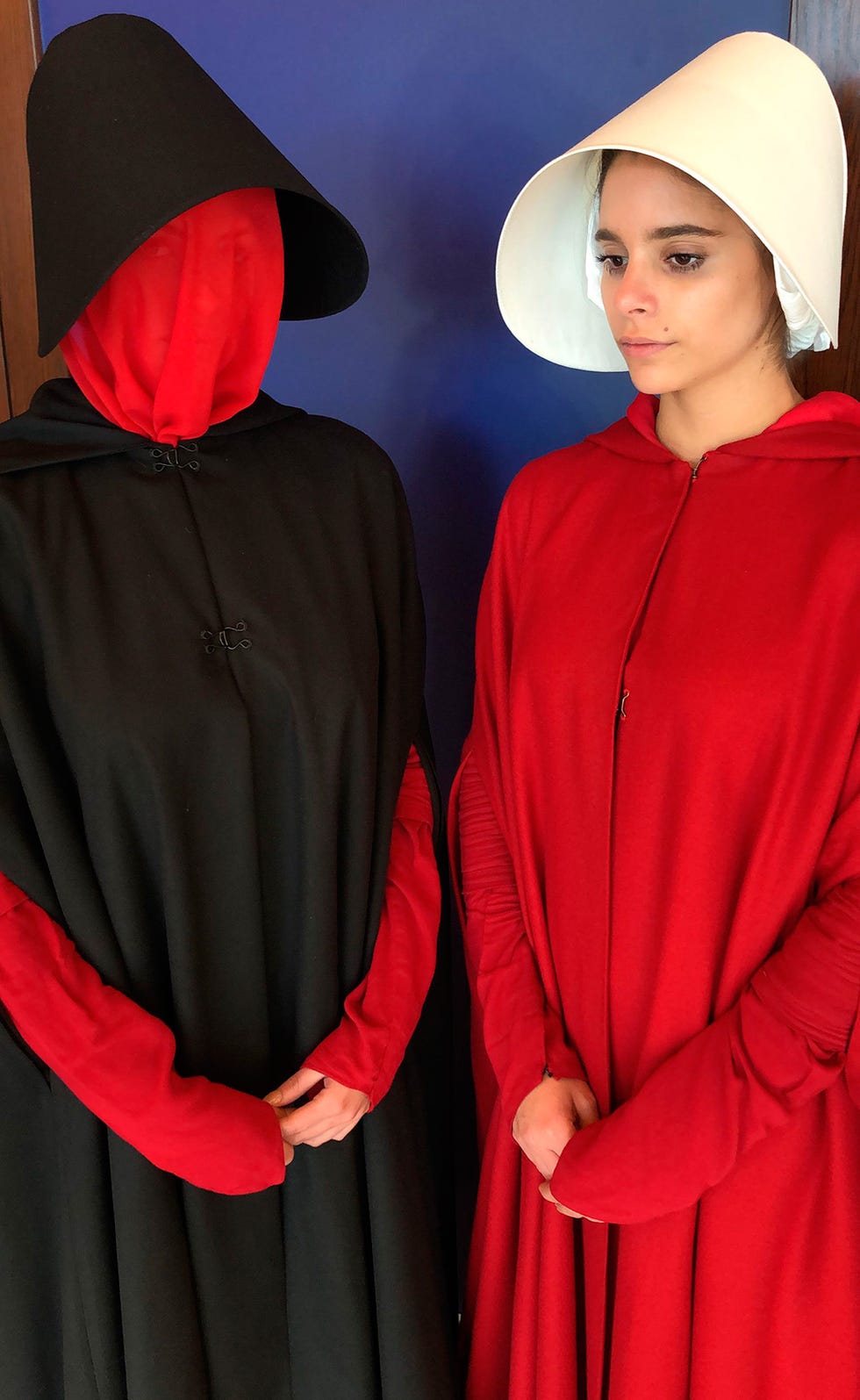 Clothing, Red, Outerwear, Robe, Costume, Mantle, Sleeve, Cloak, Abaya, Neck, 