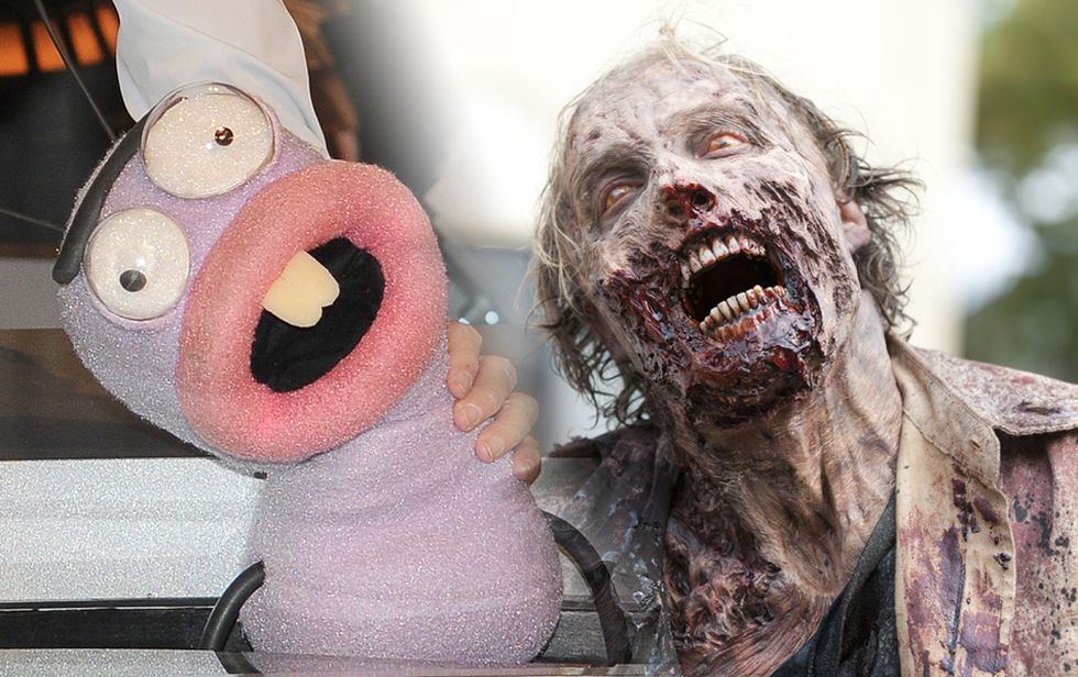 Zombie, Tooth, Jaw, Toy, Plush, Fictional character, Fiction, Stuffed toy, Shout, Flesh, 