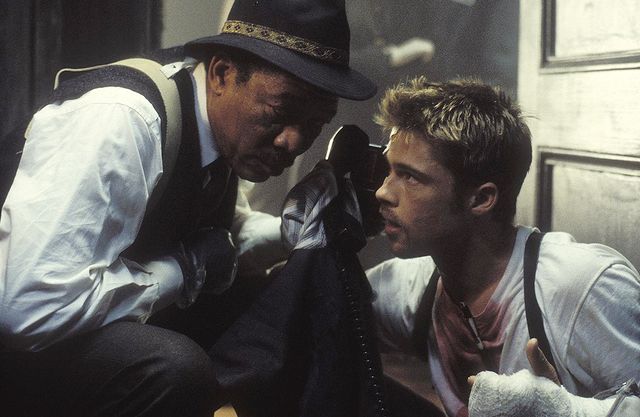 seven se7en 1995 morgan freeman y brad pitt