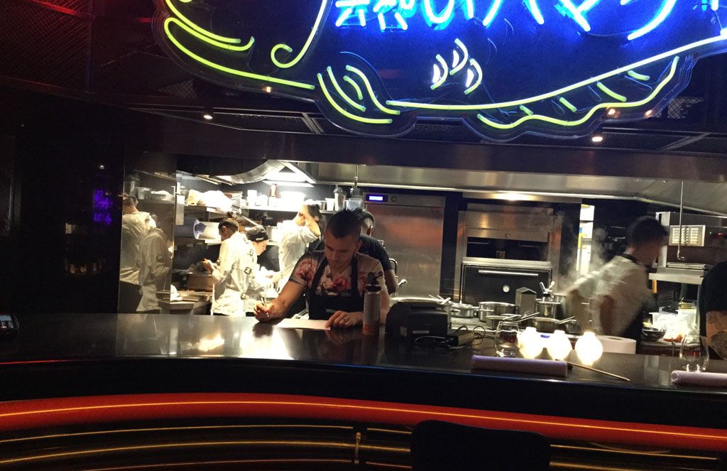 Customer, Restaurant, Neon, Signage, Electronic signage, Bar, Neon sign, Drinking establishment, Pub, Tavern, 