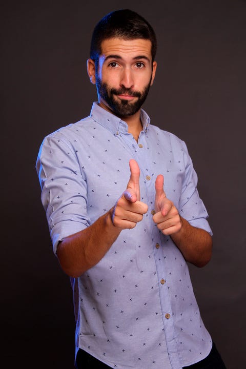 White, Dress shirt, Blue, Facial hair, Yellow, Sleeve, Cool, Purple, Formal wear, Beard, 