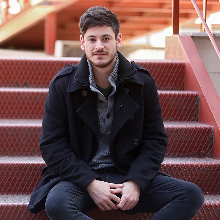 Sitting, Fashion, Photo shoot, Outerwear, White-collar worker, Photography, Suit, Jacket, Top, Smile, 