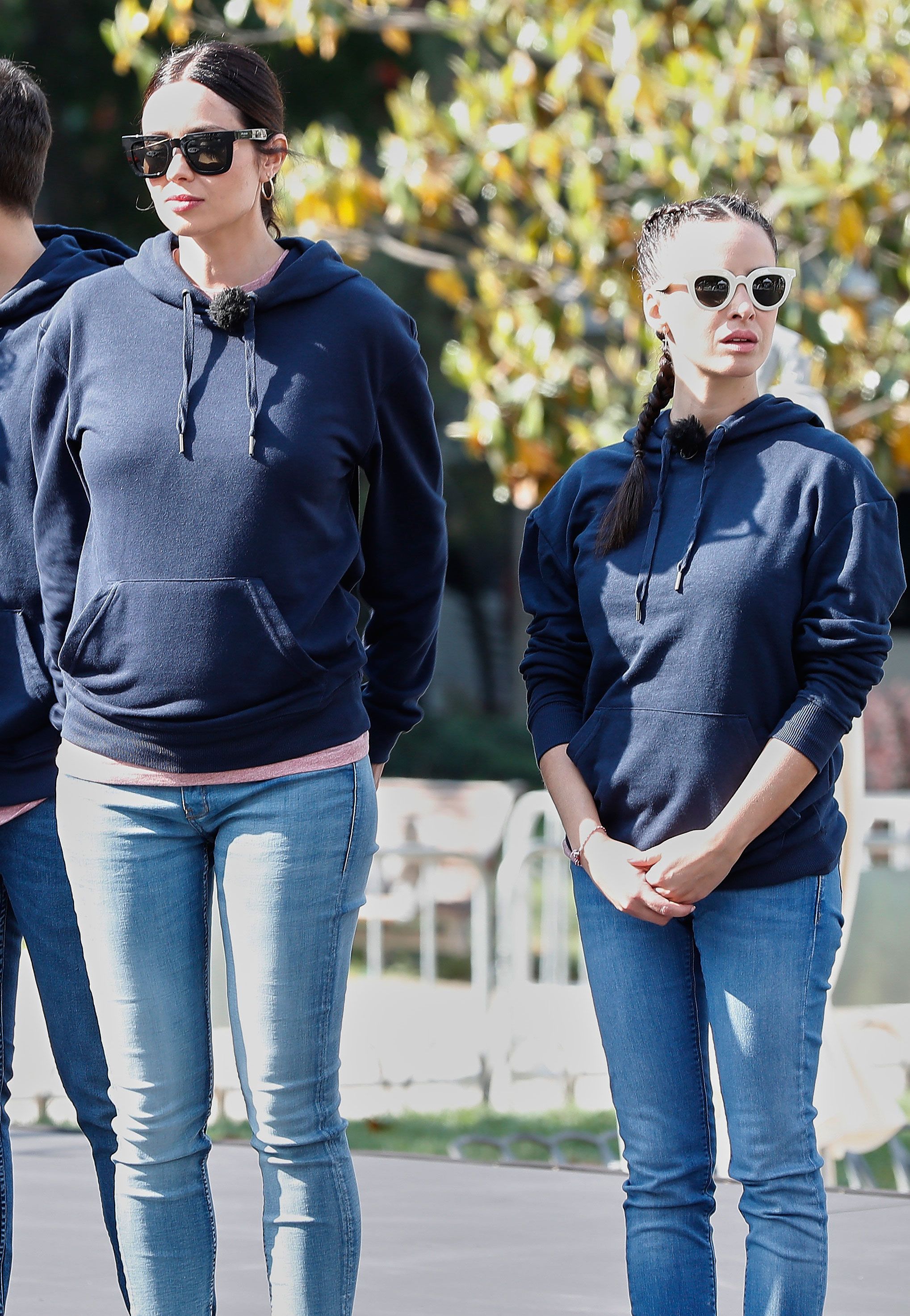Jeans, Denim, People, Eyewear, Sunglasses, Hairstyle, Cool, Fashion, Standing, Textile, 