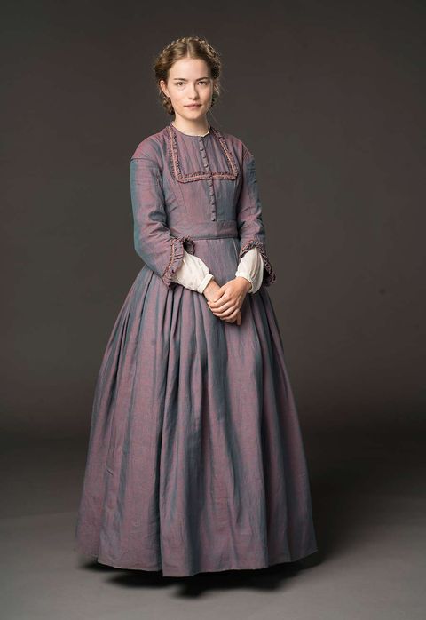 Clothing, Dress, Fashion, Gown, Victorian fashion, Formal wear, Sleeve, A-line, Outerwear, Neck, 
