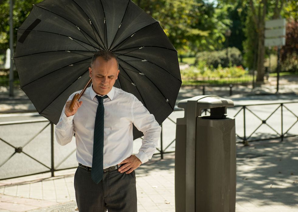 Umbrella, Fashion accessory, Outerwear, Photography, Suit, 