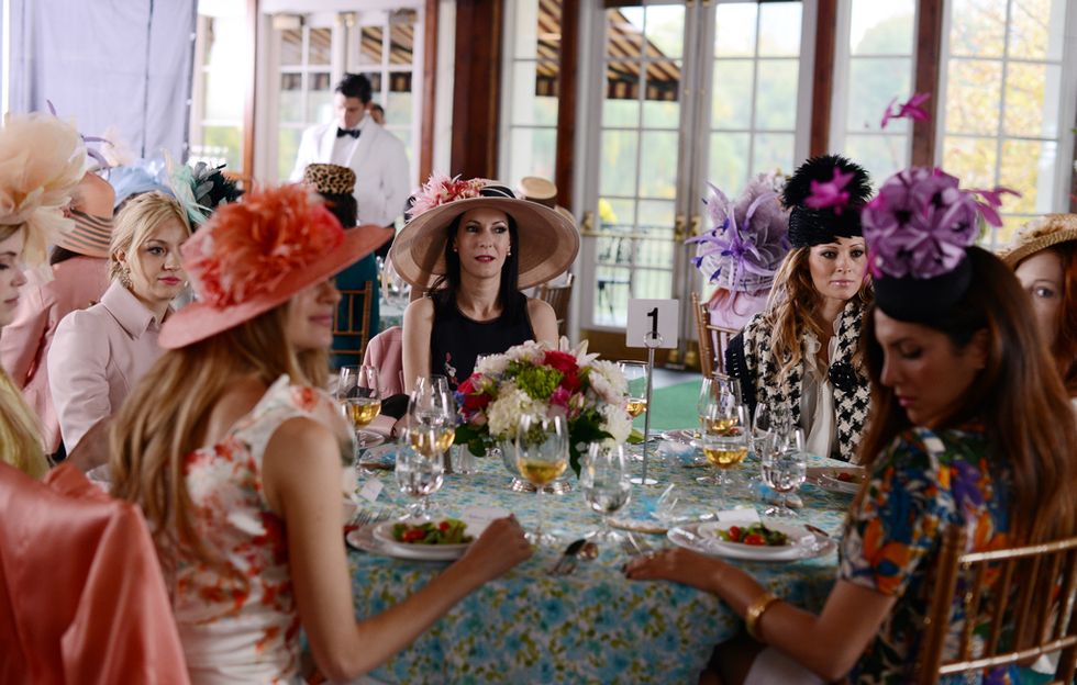 Hat, Fashion accessory, Headgear, Sun hat, Costume accessory, Tablecloth, Bouquet, Centrepiece, Party, Flower Arranging, 