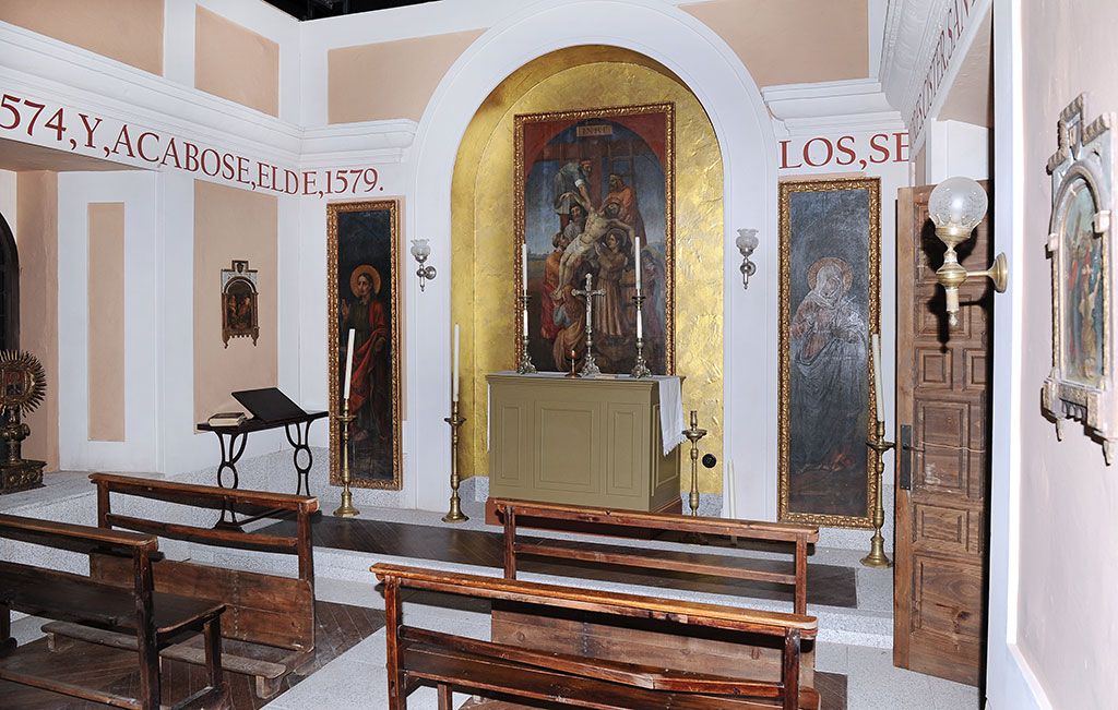 Holy places, Interior design, Room, Furniture, Chapel, Building, Ceiling, Church, Place of worship, Architecture, 