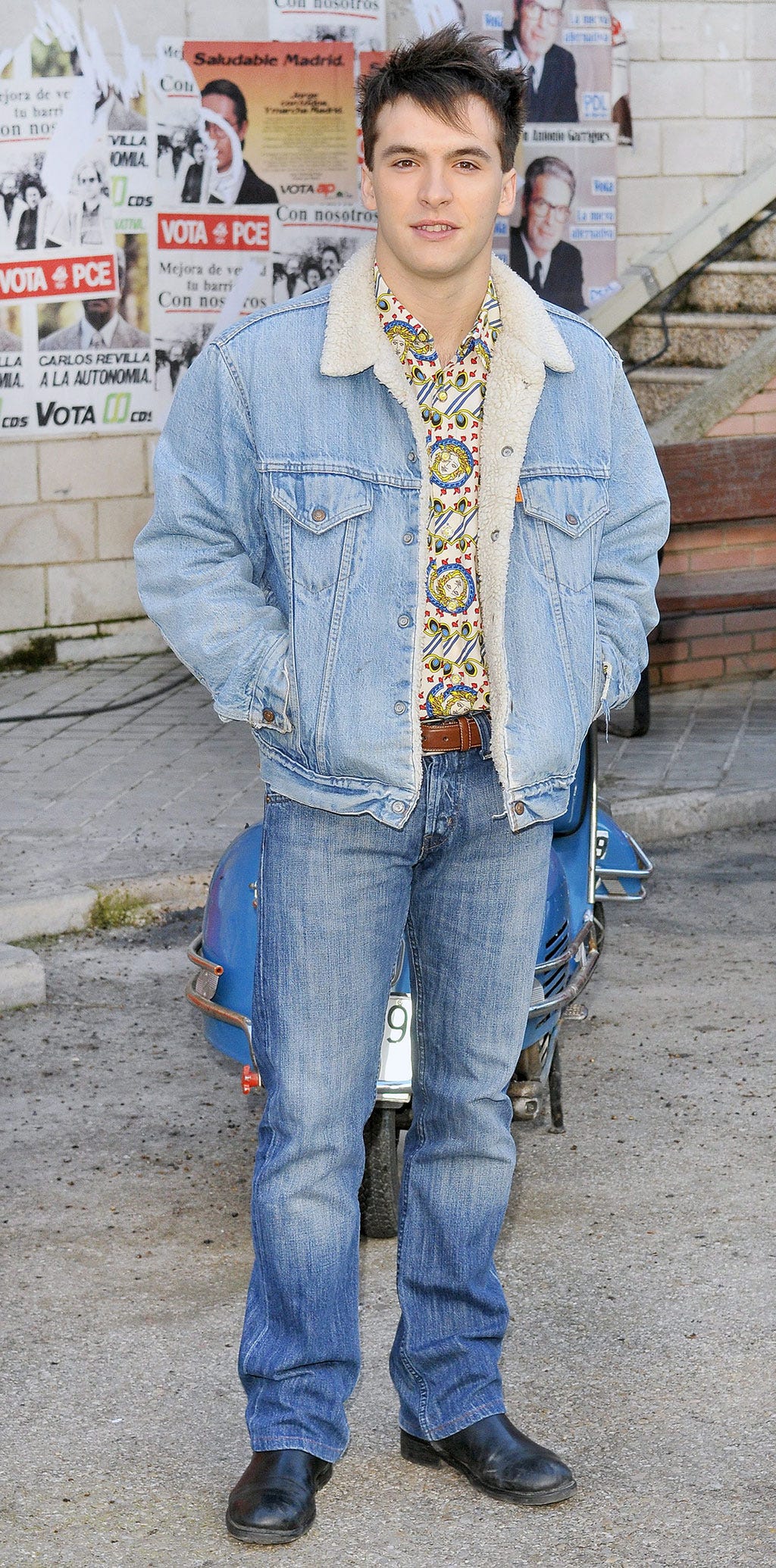 Denim, Jeans, Clothing, Blue, Street fashion, Jacket, Fashion, Textile, Outerwear, Footwear, 