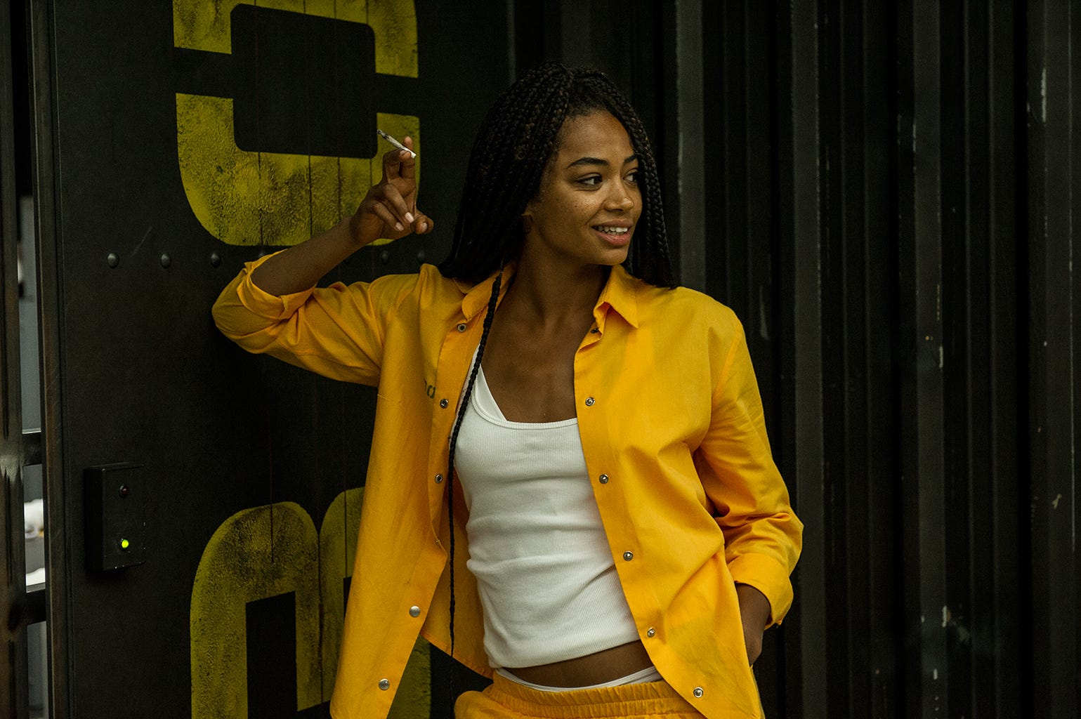Yellow, Fashion, Talent show, Fun, Performance, Outerwear, Photography, Jacket, Model, Fashion design, 