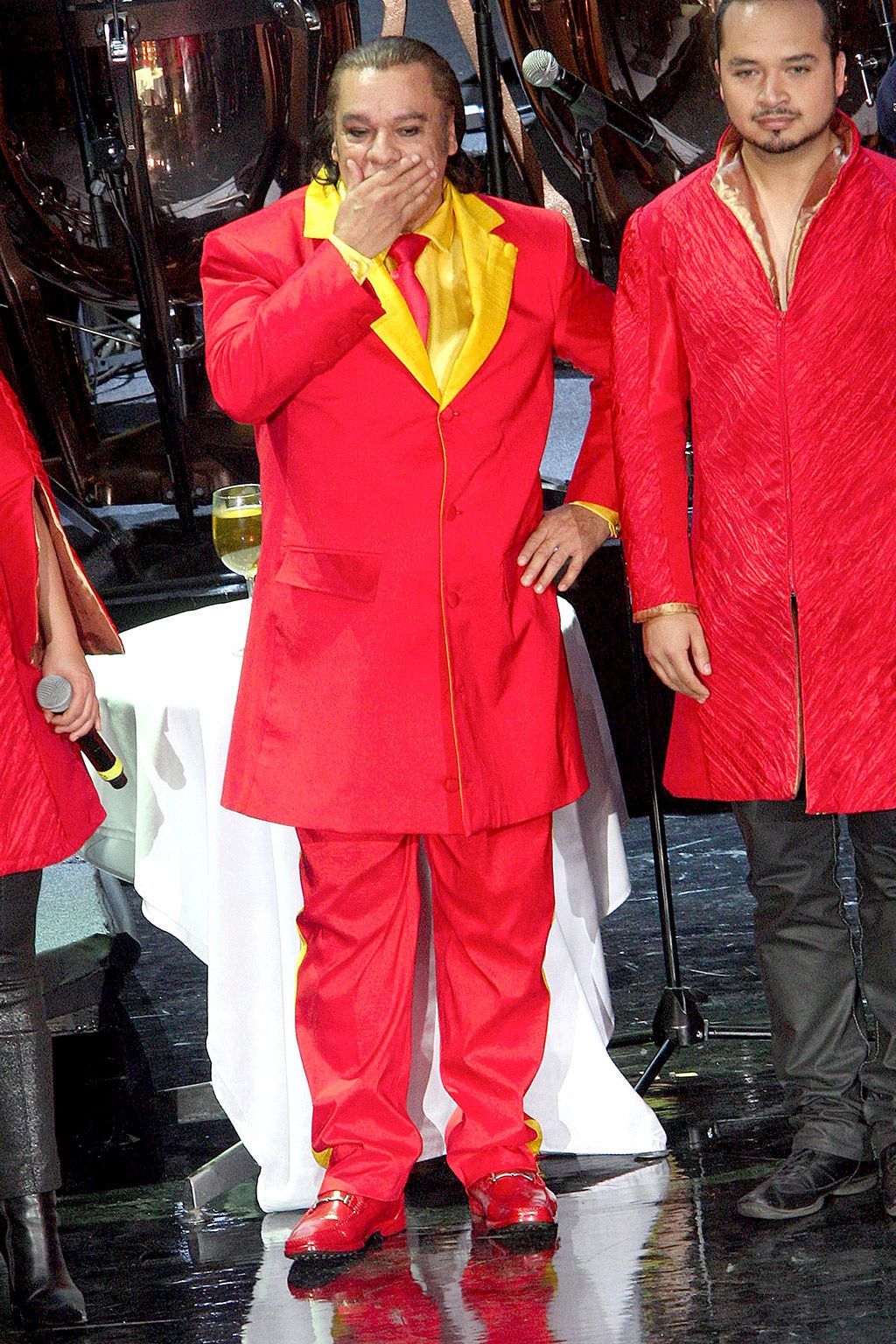 Red, Standing, Drama, Costume design, Fashion design, Costume, Acting, Scene, Boot, 