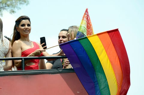Eyewear, Fun, Flag, Colorfulness, Happy, Sunglasses, Facial expression, Summer, Goggles, Parade, 