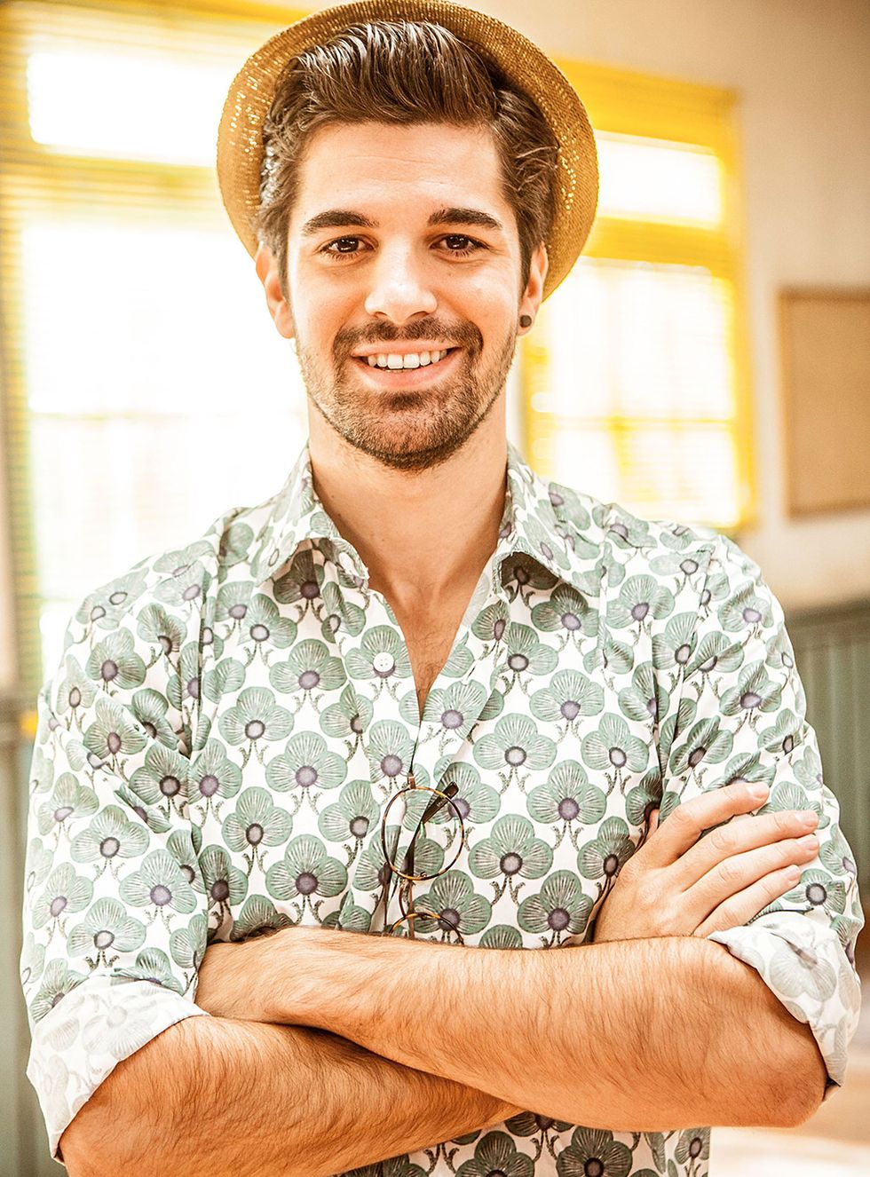 Chin, Smile, Photography, Facial hair, Sitting, 