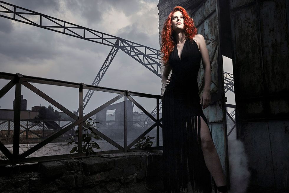 Beauty, Fashion, Flash photography, Photography, Dress, Goth subculture, Model, Darkness, Gothic fashion, Photo shoot, 