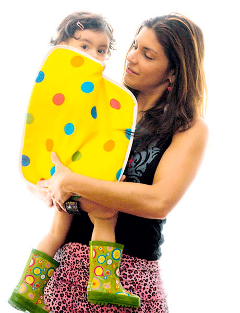Yellow, Child, Interaction, Design, Pattern, Toddler, Hug, Polka dot, Balloon, Play, 