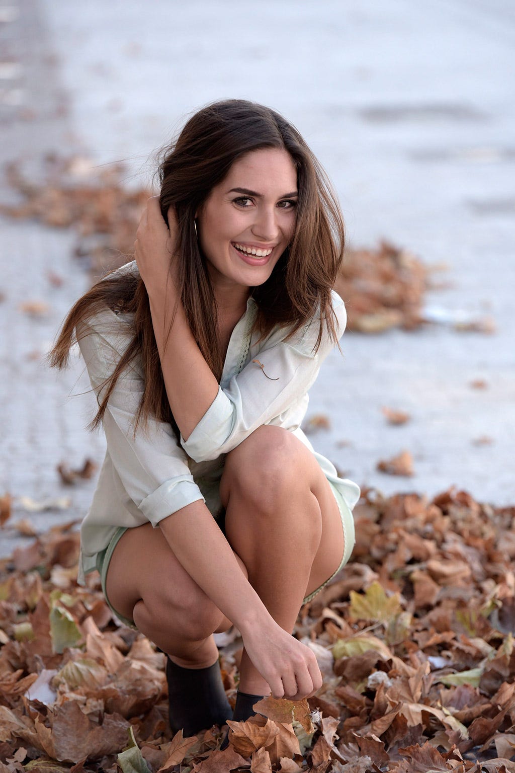 Face, Mouth, Happy, People in nature, Facial expression, Summer, Sitting, Beauty, Knee, Youth, 