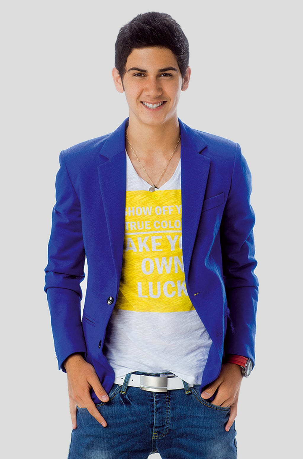 Clothing, Blue, Sleeve, Collar, Denim, Trousers, Forehead, Jeans, Shoulder, Textile, 