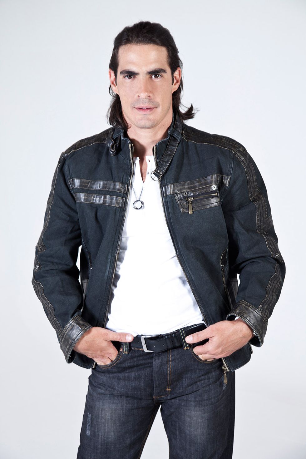 Clothing, Jeans, White, Black, Jacket, Denim, Leather, Leather jacket, Outerwear, Cool, 