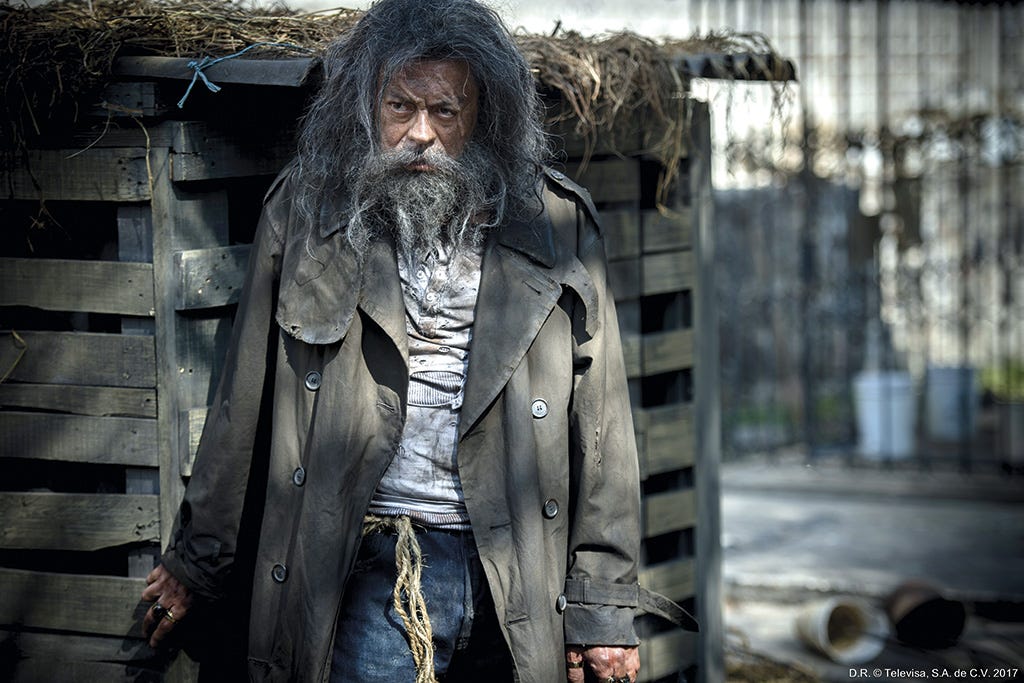 Facial hair, Textile, Denim, Jeans, Moustache, Beard, Jacket, Street fashion, Fur, Natural material, 