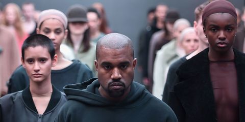 Kanye West at his Adidas fashion show.