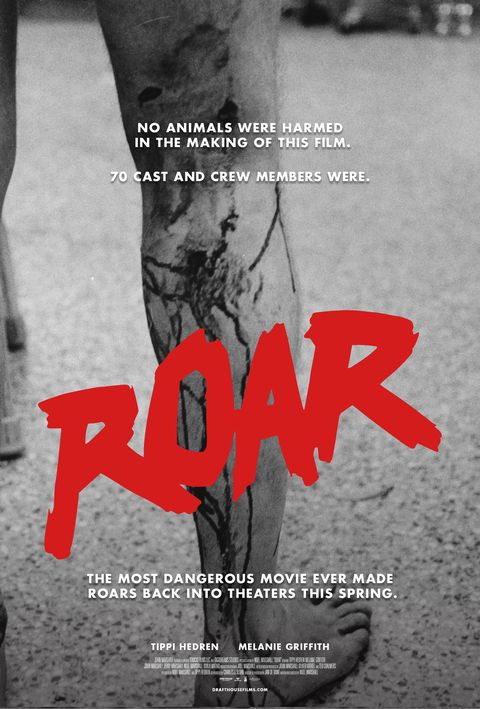 Roar Movie Re Release Posters Tippi Hedren And Melanie Griffith S Lion Attack Film